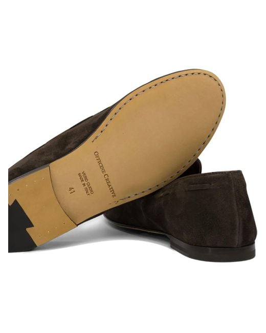 Officine Creative Suède Loafers in het Black voor heren