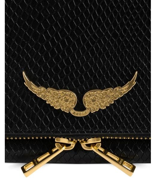 Zadig & Voltaire Black Rock Soft Wild Clutch