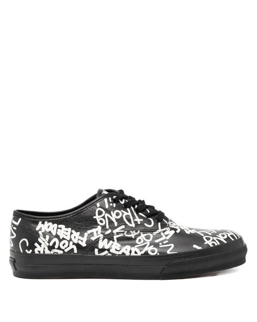 Comme des Garçons Black Slogan-Print Sneakers