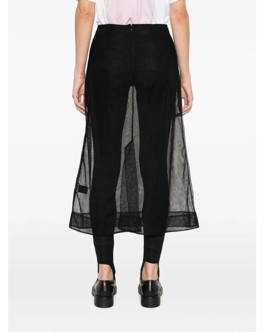 Simone Rocha Black Ribbon Rosette Ripple Skirt