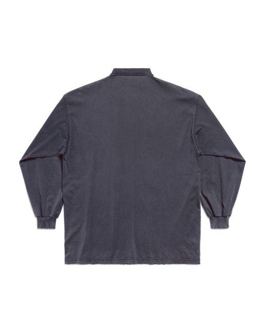 T-shirt oversize à logo imprimé Balenciaga pour homme en coloris Blue