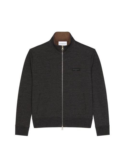 Givenchy Black Cardigan En Laine À Fermeture Zippée for men