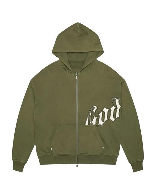 Godspeed Green Logo Zip Hoodie for men