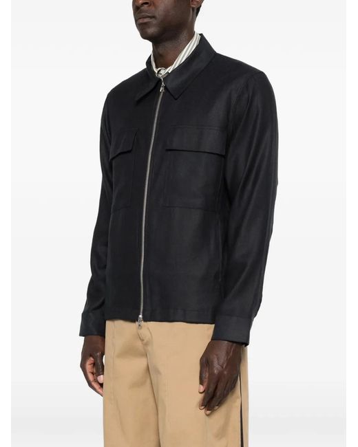 NN07 Black Zip Pocket Jacket for men