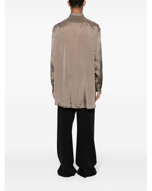 Magliano Brown Semi-seer Silk Shirt for men
