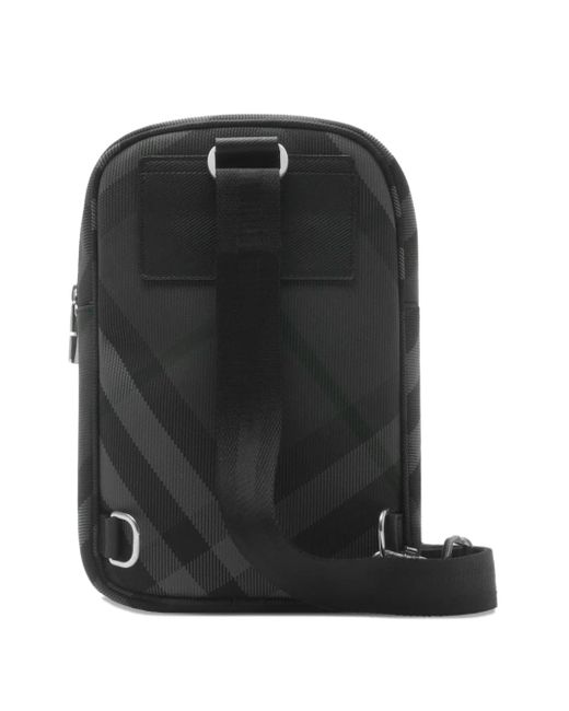 Burberry Black Grid Sling Bag for men