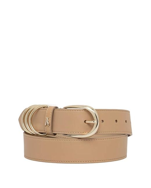 Patrizia Pepe Natural Ceinture En Cuir À Triple Anneau