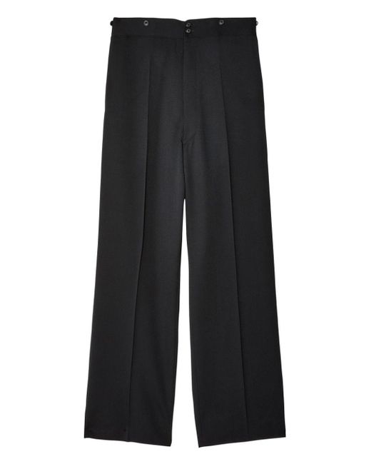 Pantalon droit à taille ceinturée Maison Margiela pour homme en coloris Black