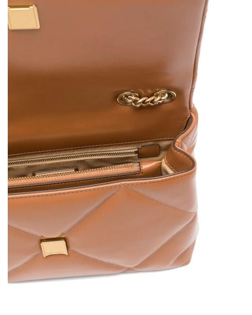 Tory Burch Pink Kira Schultertasche Mit Rautensteppung