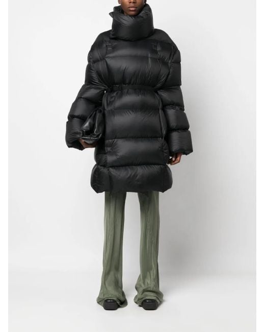 Rick Owens Black Jumbo Poncho Coat