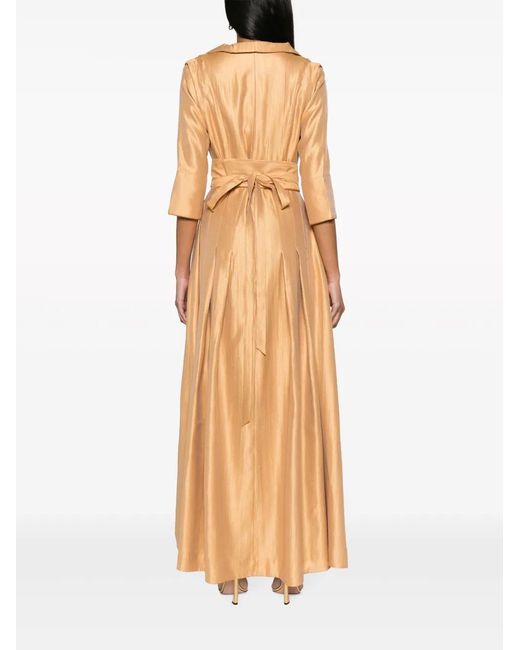 Robe Ceinturée Divine À Coupe Longue Baruni en coloris Natural