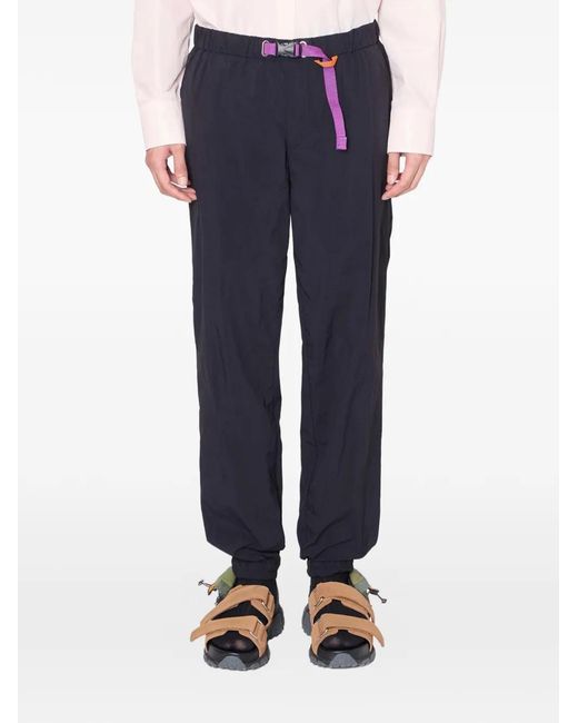 Kolor Blue Elasticated-Belt Trousers for men