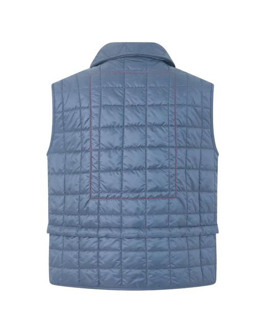 Moorer Blue Quilted Drawstring Gilet
