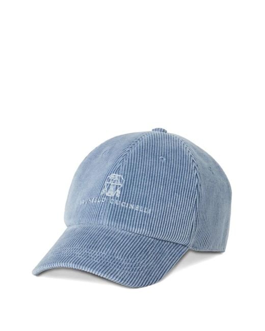 Brunello Cucinelli Baseballkappe Aus Cord in Blue für Herren