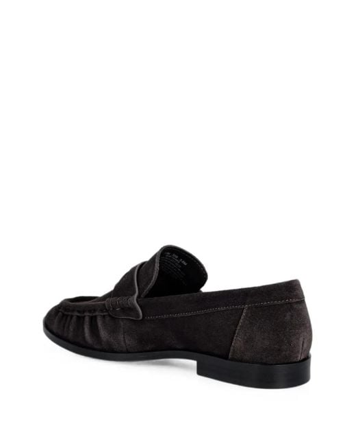 DKNY Black Dawes Suede Slip-On Loafers