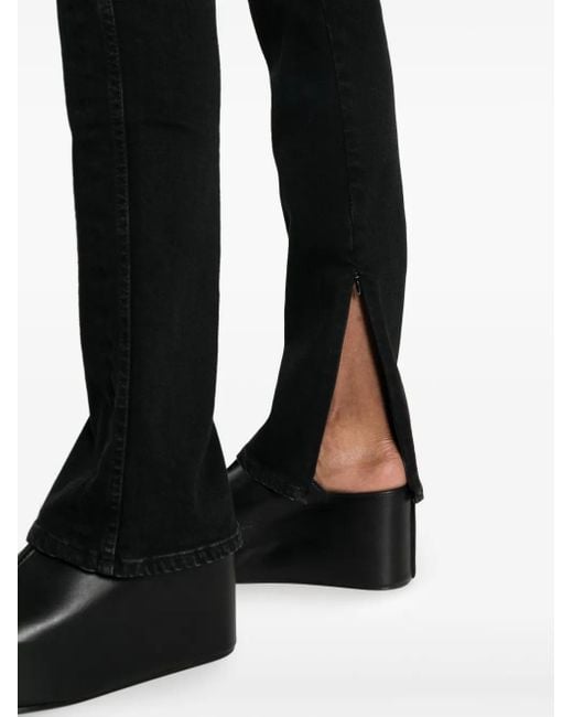 3x1 Black Cargo-Pockets Straight-Leg Jeans