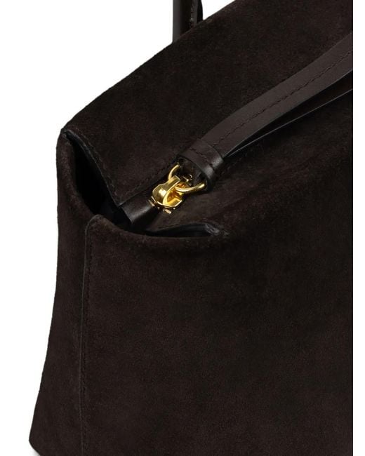 DeMellier London Black Stockholm Suede Shoulder Bag