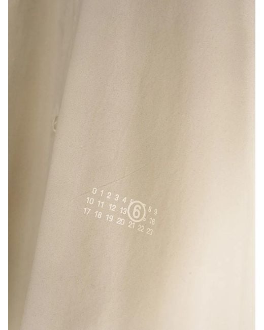 MM6 by Maison Margiela White Long-Sleeve Shirt Mini Dress