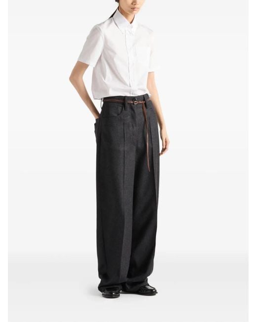 Prada White Patch-Pocket Shirt