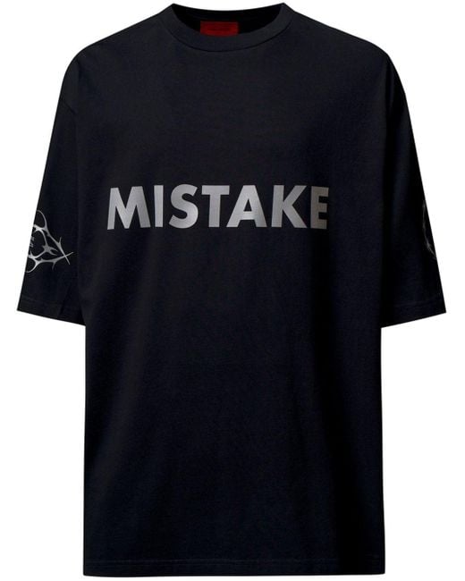A BETTER MISTAKE Black Electronic Beats X ABM T-Shirt aus Bio-Baumwolle