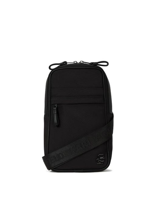 Karl Lagerfeld Black K-Kameo Logo-Plaque Messenger Bag for men