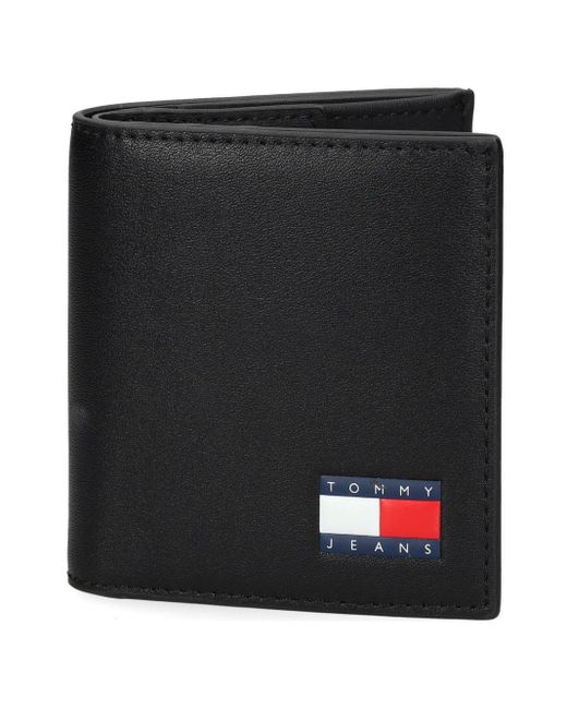 メンズ Tommy Hilfiger Logo-plaque Wallet Black