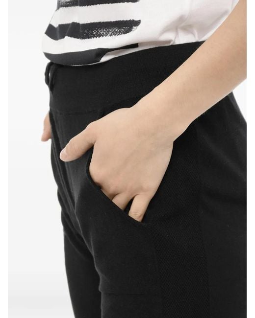 Woolrich Black Mesh-Panelled Drawstring Trousers