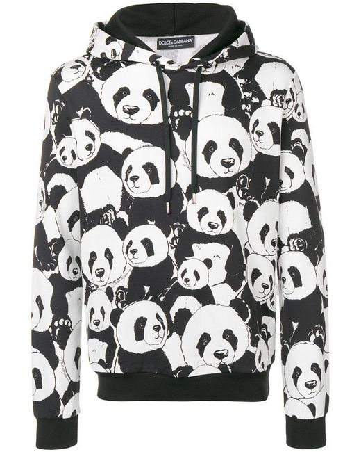 Dolce & Gabbana Kapuzenpullover mit Panda in Black für Herren