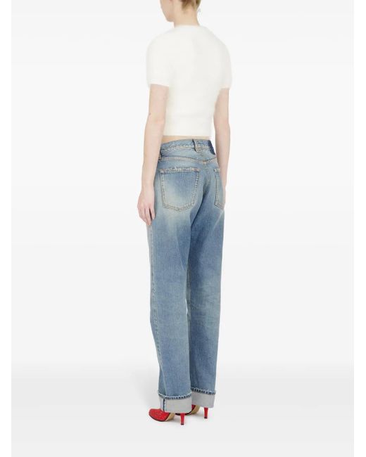 Maison Margiela White Short-Sleeve Cropped Cardigan