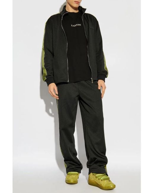 Lanvin Black Logo Track Pants for men