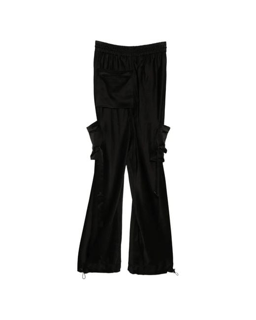 Yehuafan Black Drawstring-Cuff Track Pants