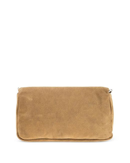 Rick Owens Natural Temple Big Pillow Griffin Metal-Plaque Clutch