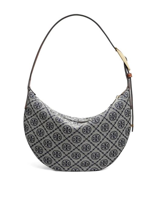 Tory Burch Gray T-Monogram Shoulder Bag