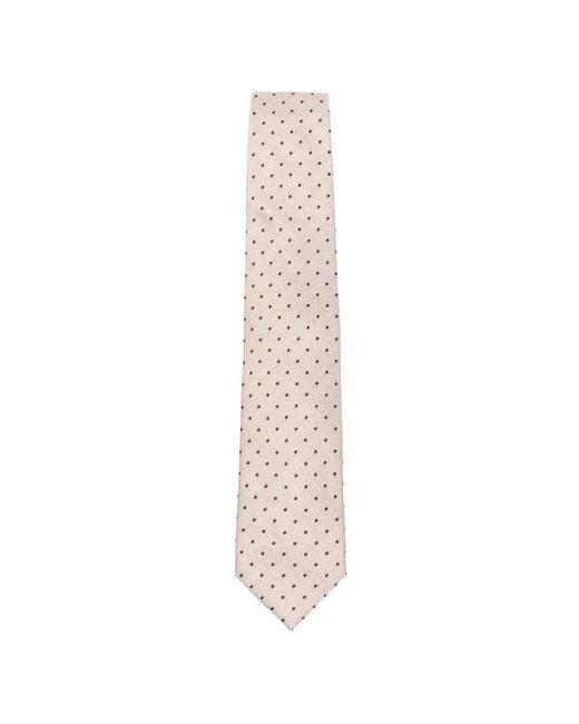 Corneliani White Polka-Dot Tie for men