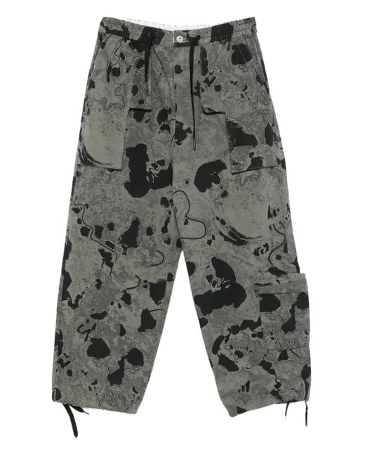 Perks And Mini Gray Geo-Mapping Trousers