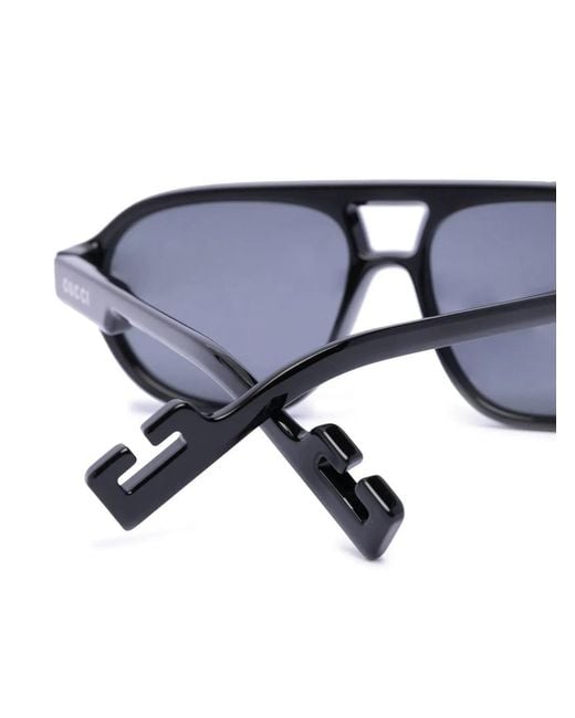 Gucci Blue Mountain Injection Pilot-Sunglasses for men