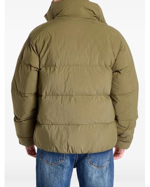 Adidas Green Padded Logo-Embroidered Jacket for men