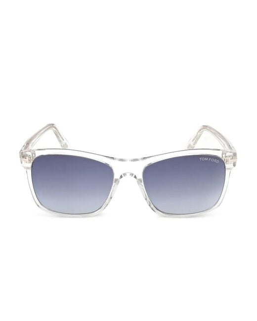 Tom Ford Blue Square Frame Sunglasses for men