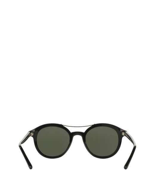 Giorgio Armani Black Round-Frame Sunglasses for men