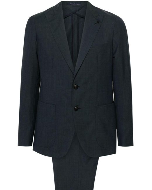 メンズ Tagliatore ブローチディテール スーツ Blue