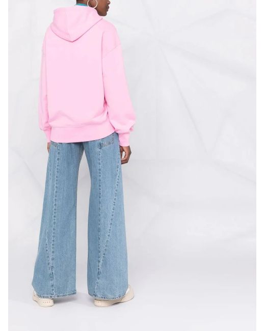 Sudadera Con Capucha Y Logo Estampado MSGM de color Pink
