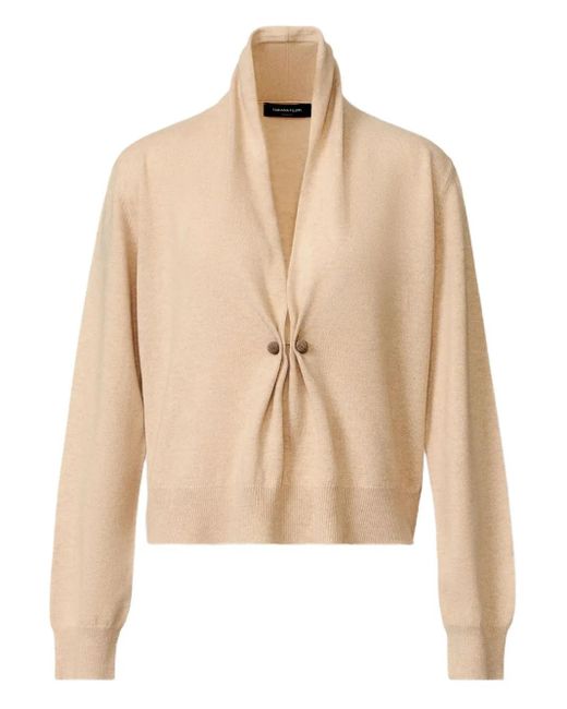 Fabiana Filippi Natural Knotted-Button Cardigan