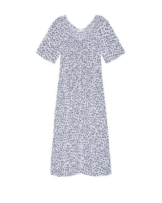 Ganni White Heather Midi Dress