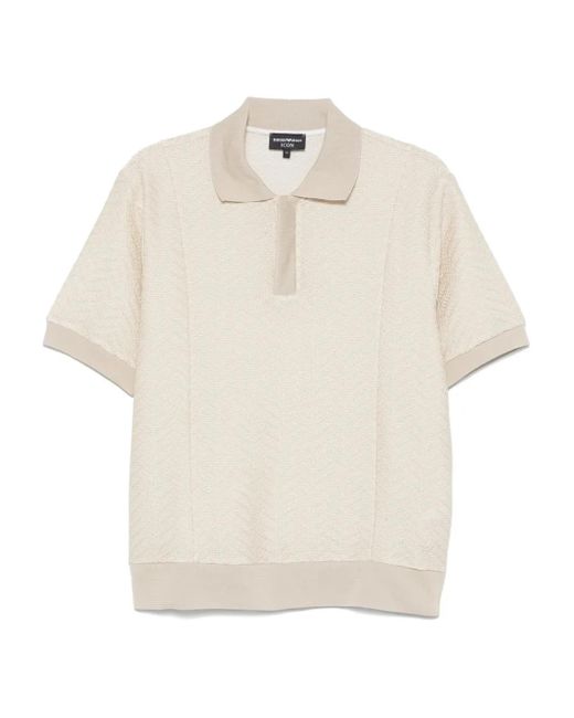 Emporio Armani White Cotton Polo Shirt for men