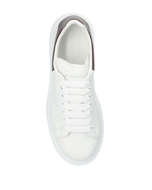 Alexander McQueen White Lace-Up Leather Sneakers for men