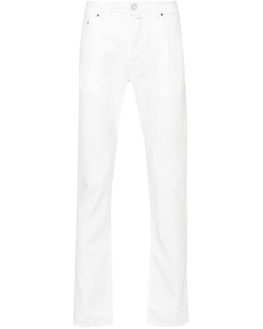 Jacob Cohen White Bard Slim-fit Jeans for men