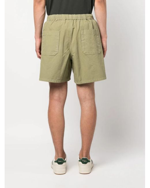 Barbour Green Elasticated-Waist Cotton Bermuda Shorts for men