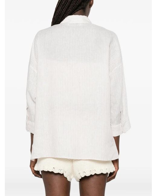 Weekend by Maxmara White Panetto Striped Shirt