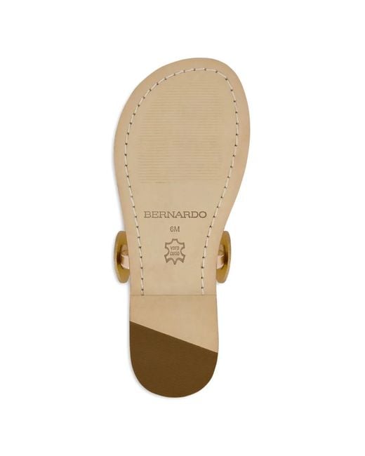 Bernardo White Circle-Embellishment Sandals