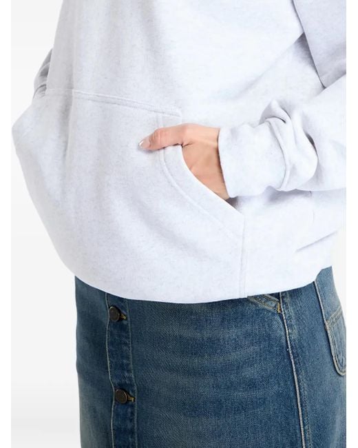 Dime White Cursive Small Logo Hoodie